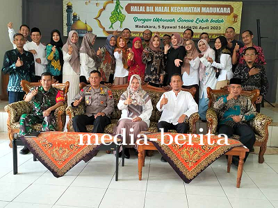 Babinsa Koramil 14 Madukara Hadiri Acara Halal Bihalal untuk Menjalin Silaturahmi di Kecamatan Maduk