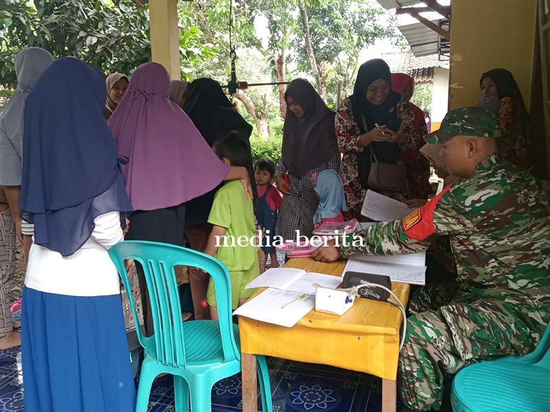 Dukung Balita Sehat Babinsa Melaksanakan  Pendampingan Giat Posyandu