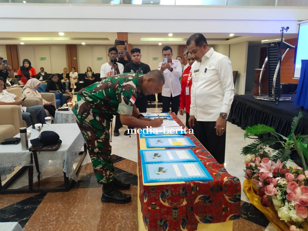 Kodim Jayapura Teken MoU Bersama PMI Kota Jayapura Penuhi Kebutuhan Darah