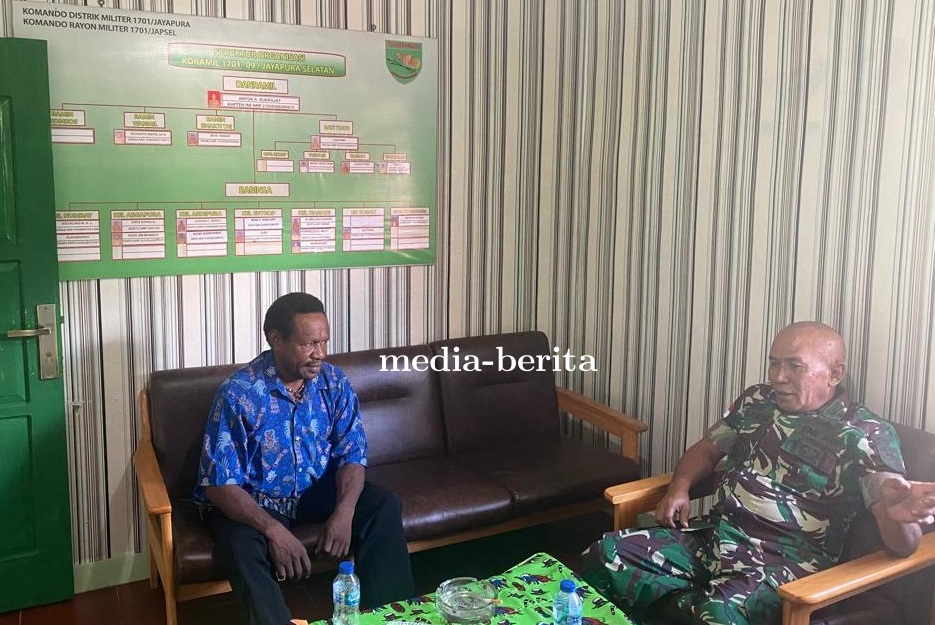 Danramil Jayapura Selatan Terima Kunjungan Kepala Suku Pegunungan