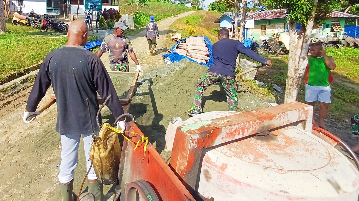 Satgas TMMD Kodim Jayapura Wujudkan Mimpi Warga Miliki Sekolah PAUD