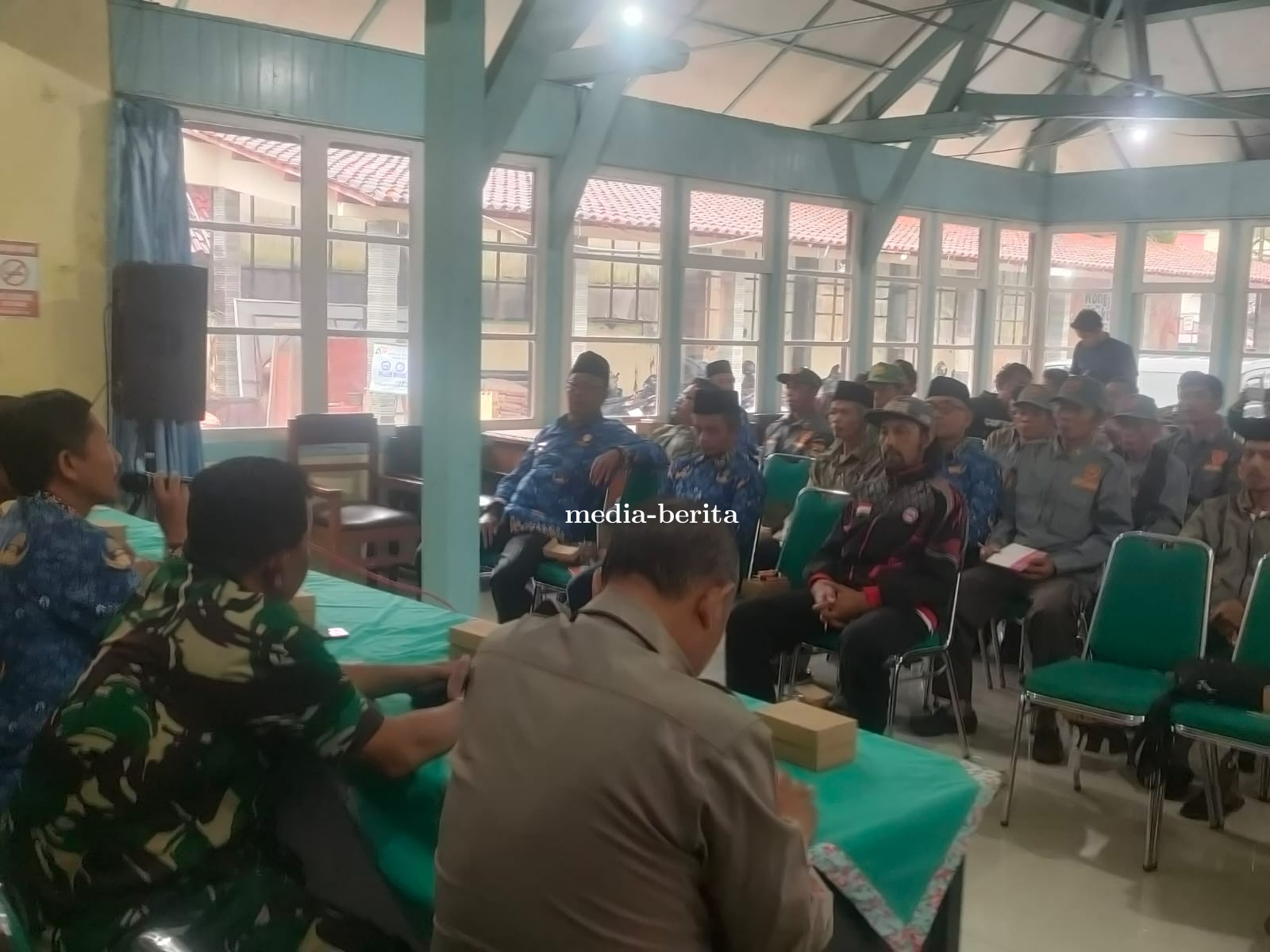Danramil 19 Bumijawa Hadiri Asistensi dan Supervisi Satkamling di Kecamatan Bumijawa