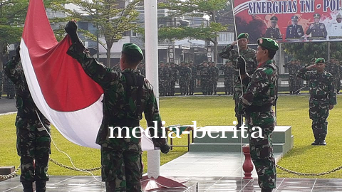Kodim 0712 Tegal Gelar Upacara Bendera Awal Bulan Desember Tahun 2022