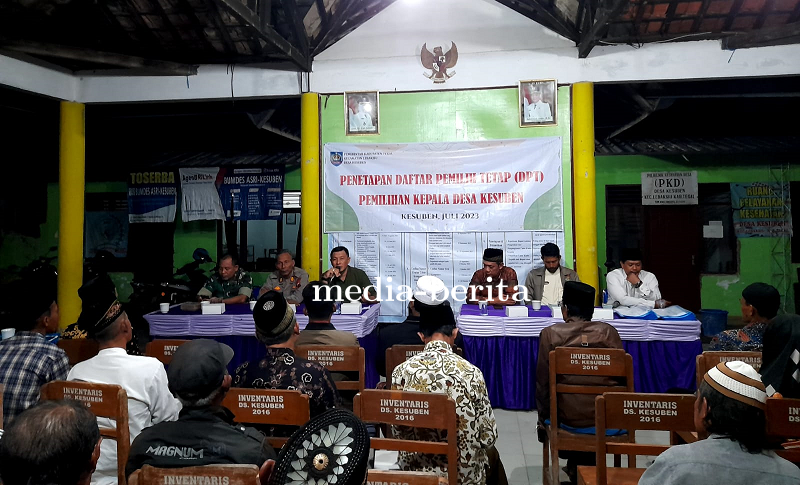 Danramil Lebaksiu Hadiri Rapat Penetapan Daftar Pemilih Tetap Pilkades Desa Kesuben