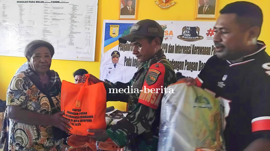 Ratusan Paket Sembako Tiba di Skouw Yambe, Koramil Muara Tami Pastikan Tepat Sasaran