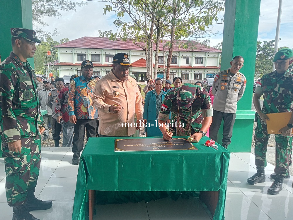 Sinergi TNI dan Pemda Yahukimo Hadirkan Aula Paraduta, Simbol Ketangguhan Prajurit Pegunungan