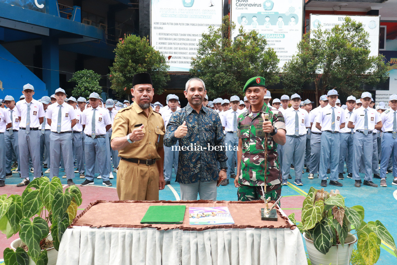 Mou SMK Panca Bhakti Resmi Ditandatangani Dandim 0704 Banjarnegar.