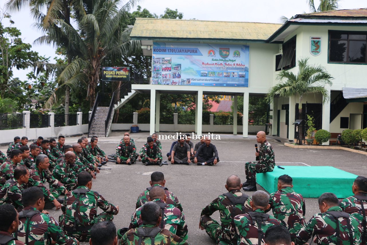 Jam Komandan Dandim Jayapura Beri Apresiasi Bagi Prajurit dan PNS dalam Mensukseskan Pemilu 2024