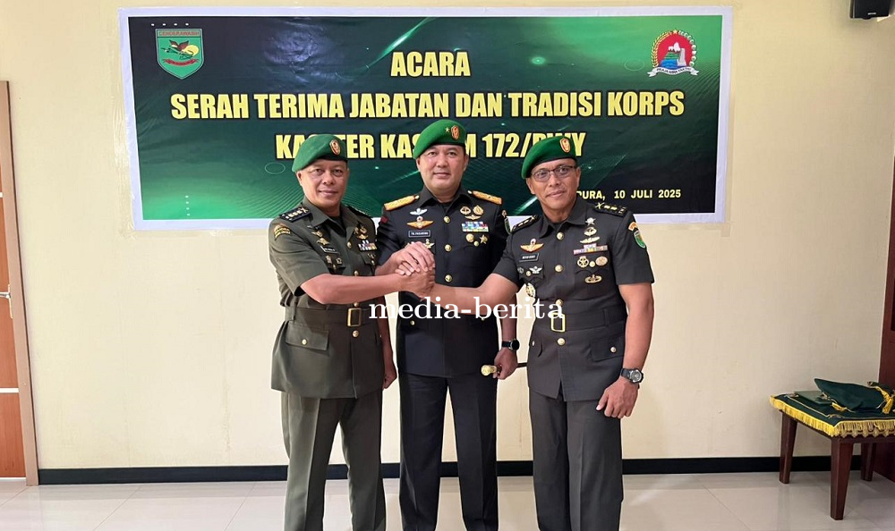 Kasiter Korem 172/PWY Resmi Berganti, Danrem Tekankan Lanjutkan Pengabdian untuk Tanah Papua