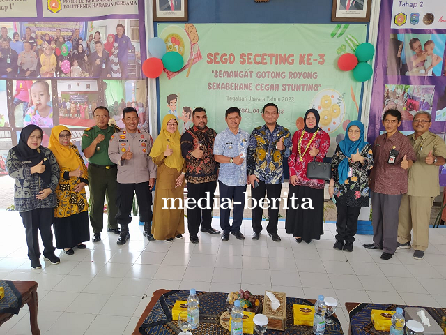 Semangat Gotong - Royong Sekabehane Cegah Stunting, Danramil 01 Tegal Barat Kodim 0712 Tegal Hadiri 
